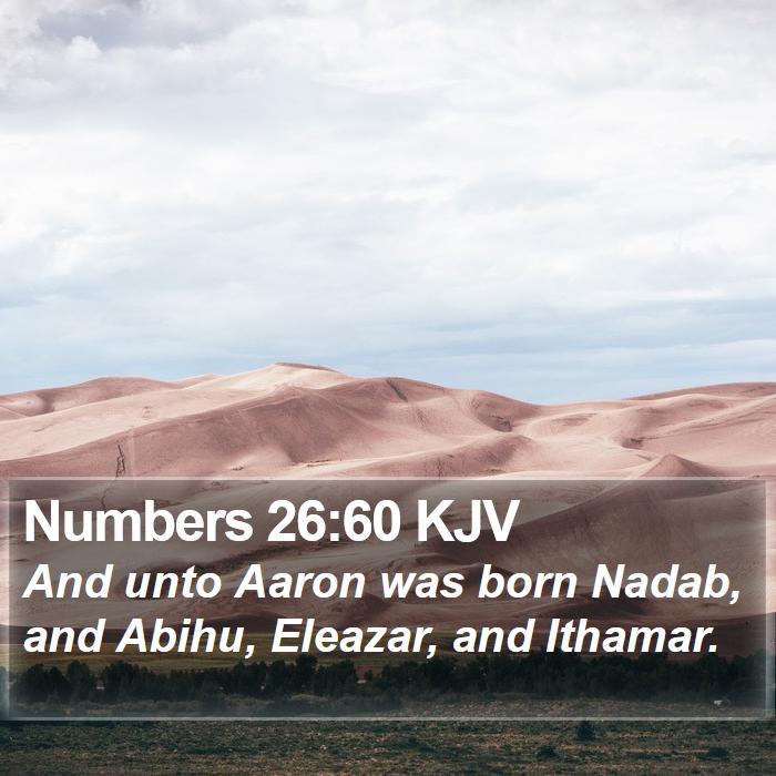 Numbers 26:60 KJV Bible Study