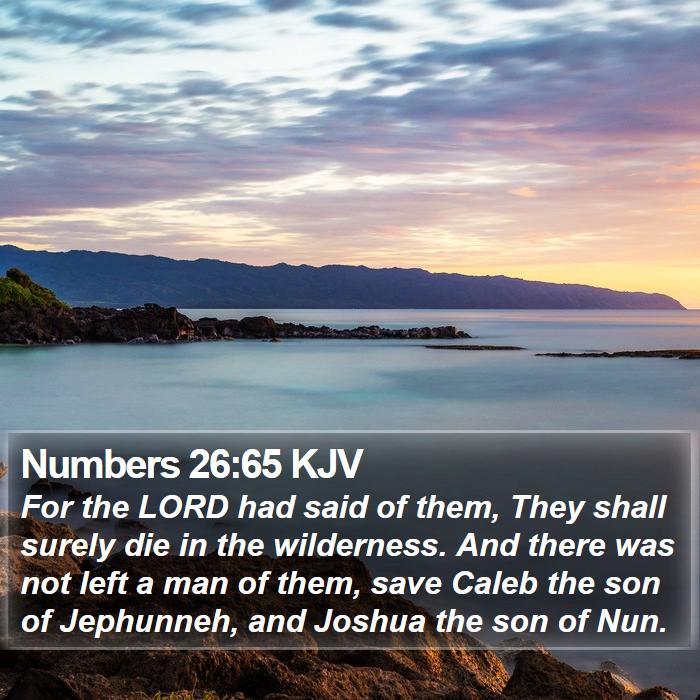 Numbers 26:65 KJV Bible Study