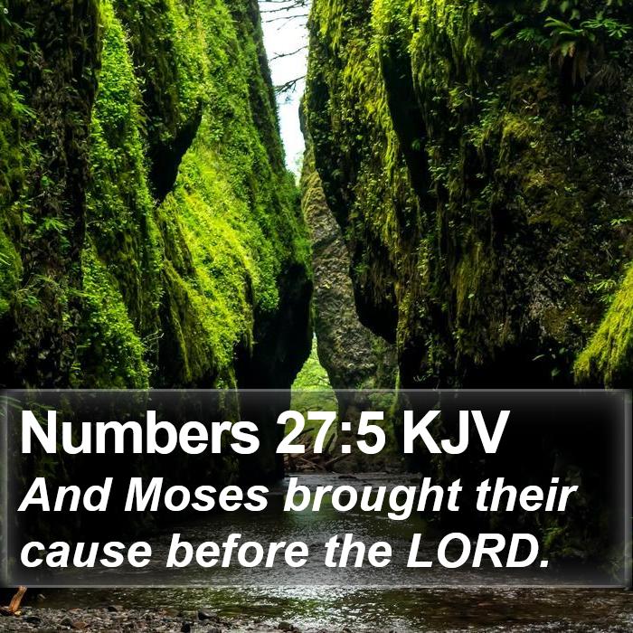 Numbers 27:5 KJV Bible Study