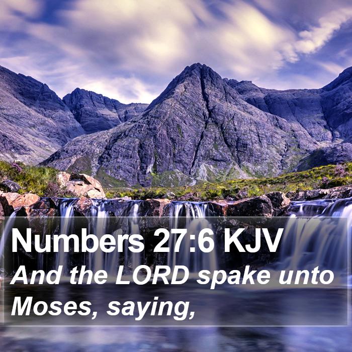 Numbers 27:6 KJV Bible Study