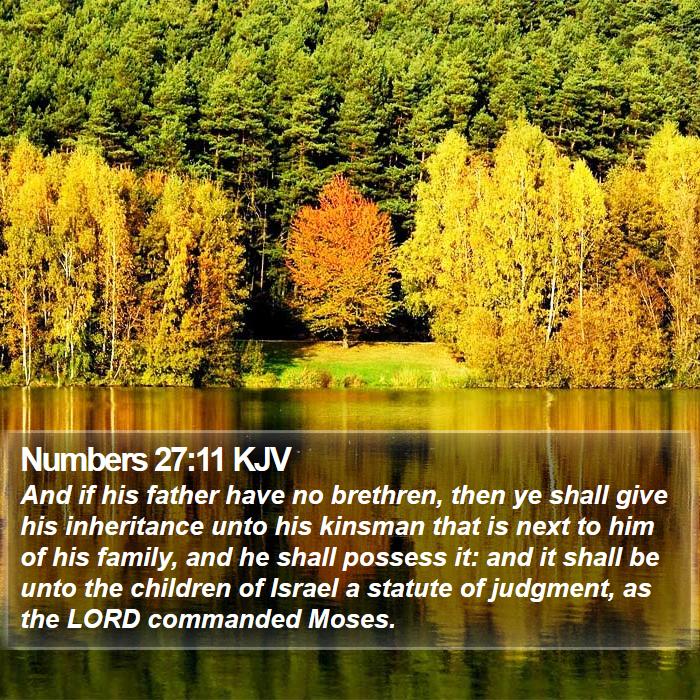 Numbers 27:11 KJV Bible Study