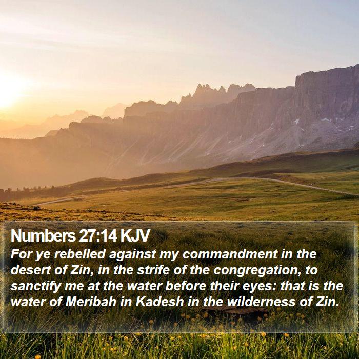 Numbers 27:14 KJV Bible Study