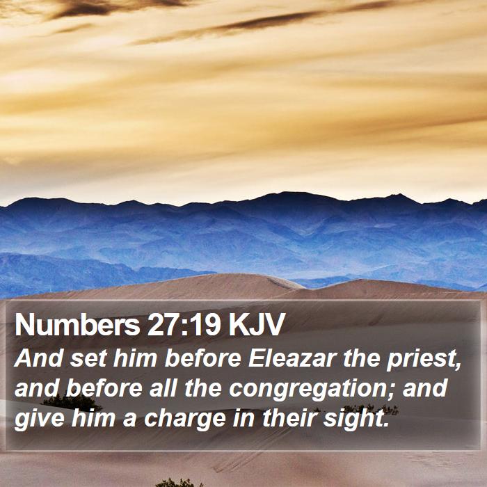 Numbers 27:19 KJV Bible Study