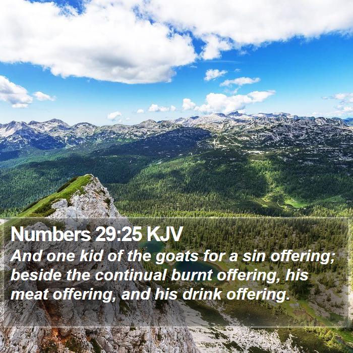 Numbers 29:25 KJV Bible Study