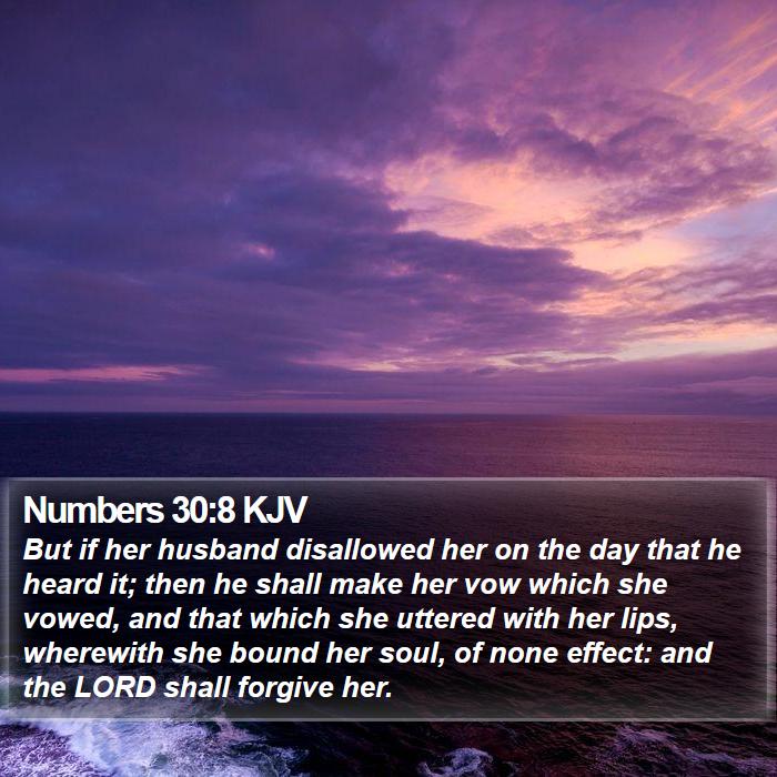 Numbers 30:8 KJV Bible Study