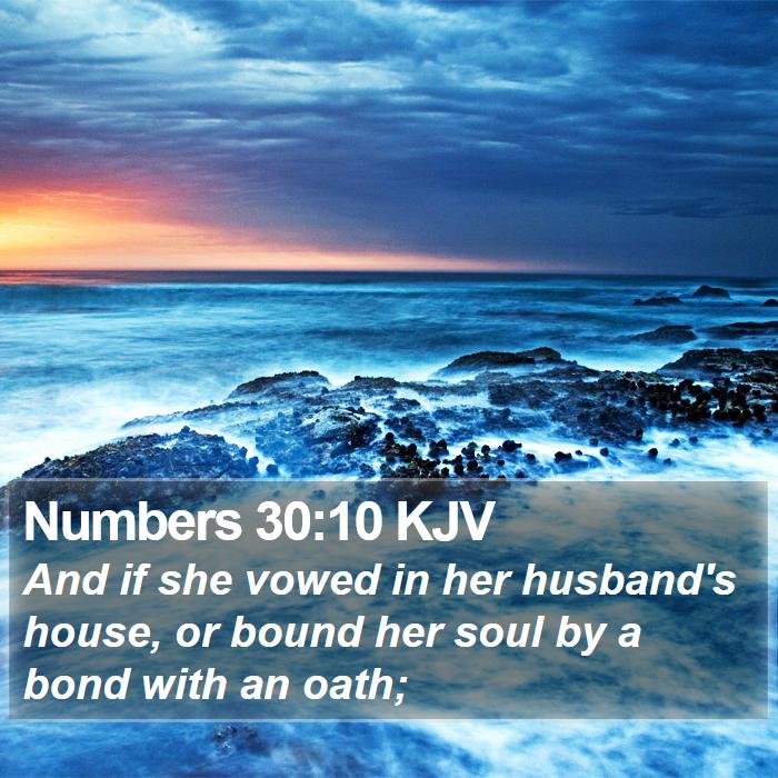 Numbers 30:10 KJV Bible Study