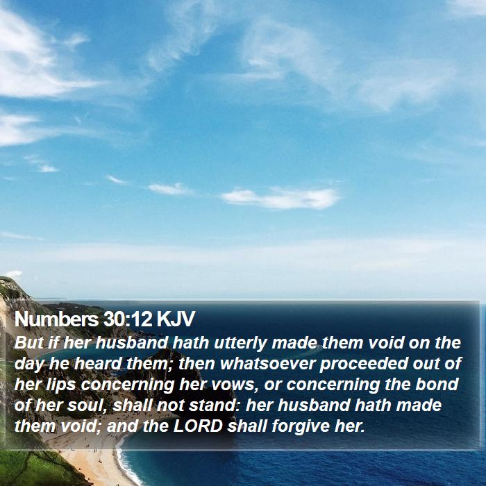 Numbers 30:12 KJV Bible Study