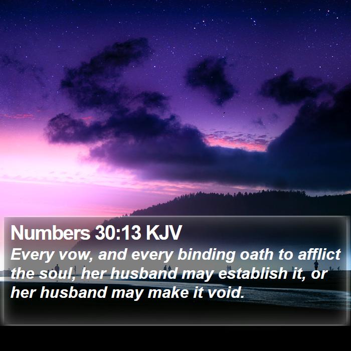 Numbers 30:13 KJV Bible Study