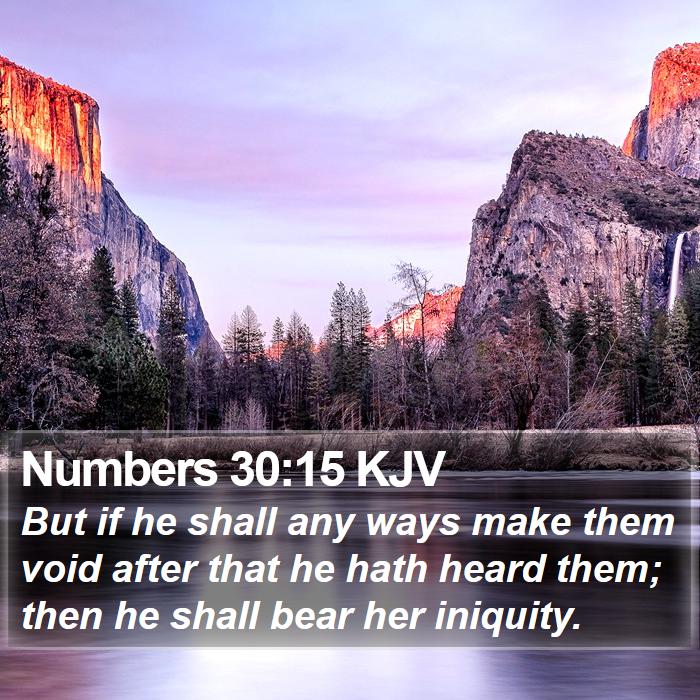 Numbers 30:15 KJV Bible Study