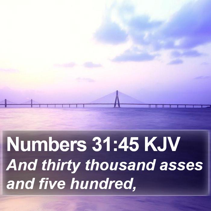 Numbers 31:45 KJV Bible Study