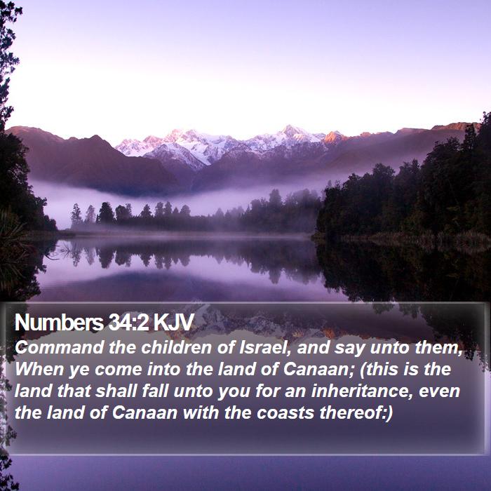 Numbers 34:2 KJV Bible Study