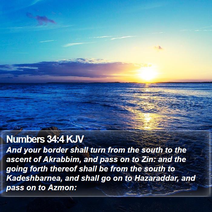 Numbers 34:4 KJV Bible Study