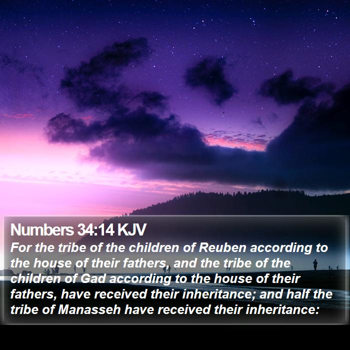 Numbers 34:14 KJV Bible Study