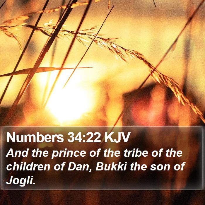 Numbers 34:22 KJV Bible Study