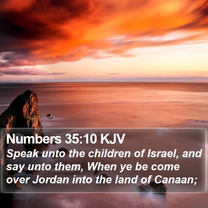 Numbers 35:10 KJV Bible Study