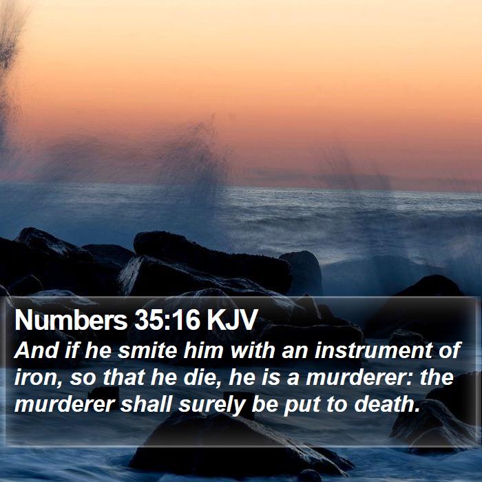 Numbers 35:16 KJV Bible Study