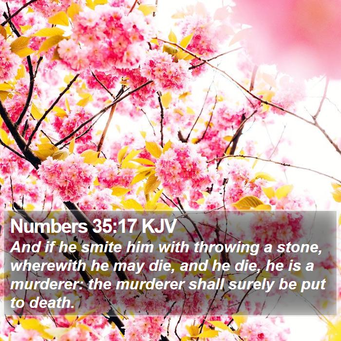 Numbers 35:17 KJV Bible Study