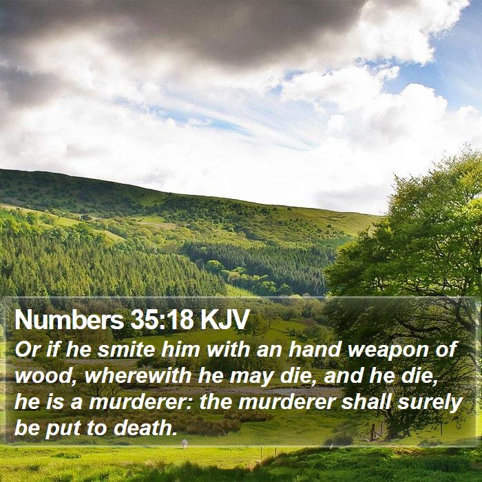 Numbers 35:18 KJV Bible Study