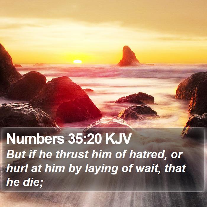 Numbers 35:20 KJV Bible Study