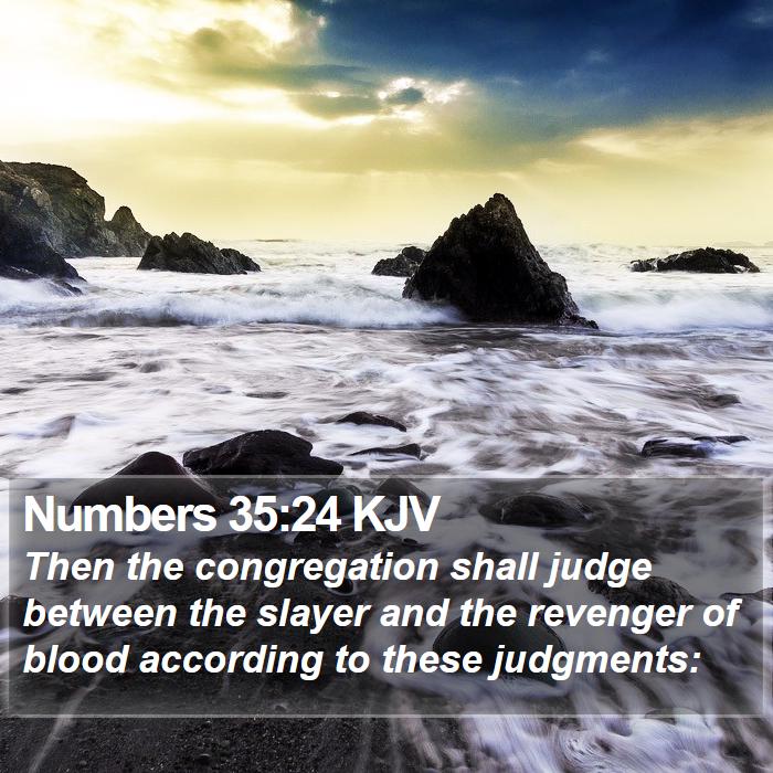 Numbers 35:24 KJV Bible Study