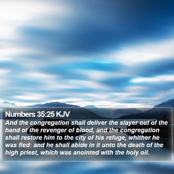 Numbers 35:25 KJV Bible Study