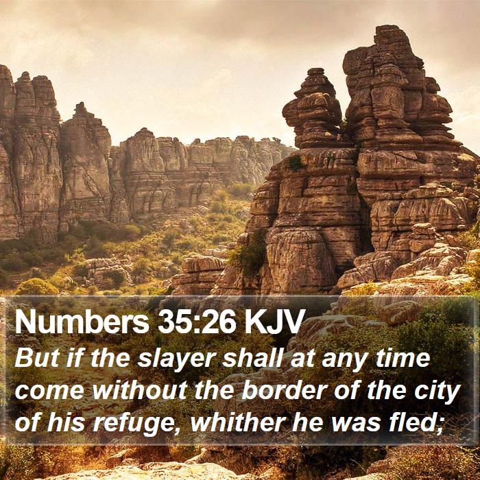 Numbers 35:26 KJV Bible Study