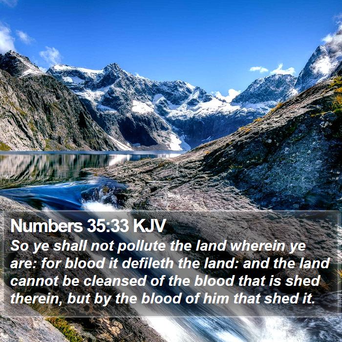 Numbers 35:33 KJV Bible Study