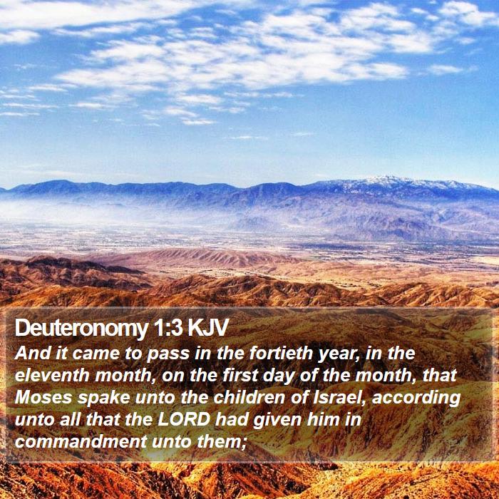 Deuteronomy 1:3 KJV Bible Study