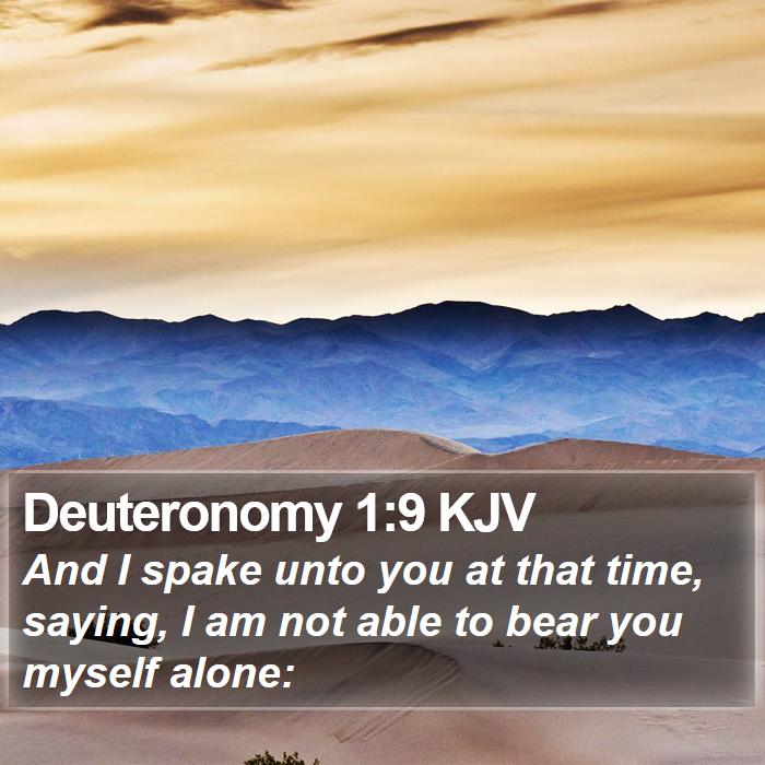 Deuteronomy 1:9 KJV Bible Study