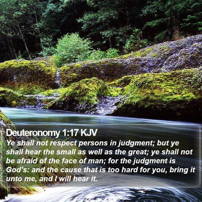 Deuteronomy 1:17 KJV Bible Study