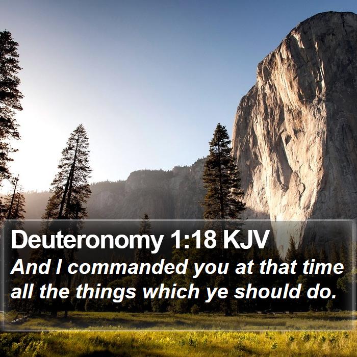 Deuteronomy 1:18 KJV Bible Study