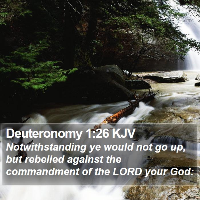 Deuteronomy 1:26 KJV Bible Study