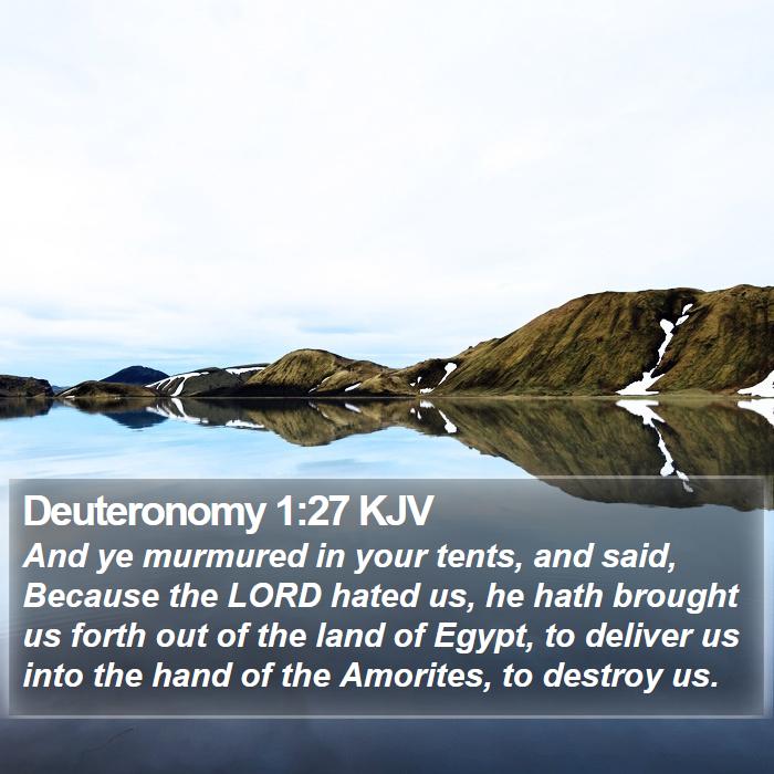 Deuteronomy 1:27 KJV Bible Study