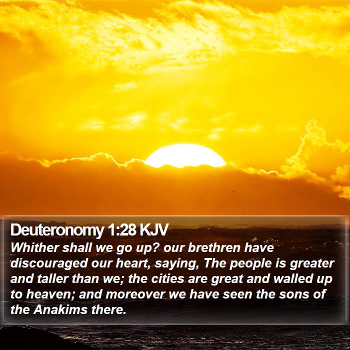 Deuteronomy 1:28 KJV Bible Study