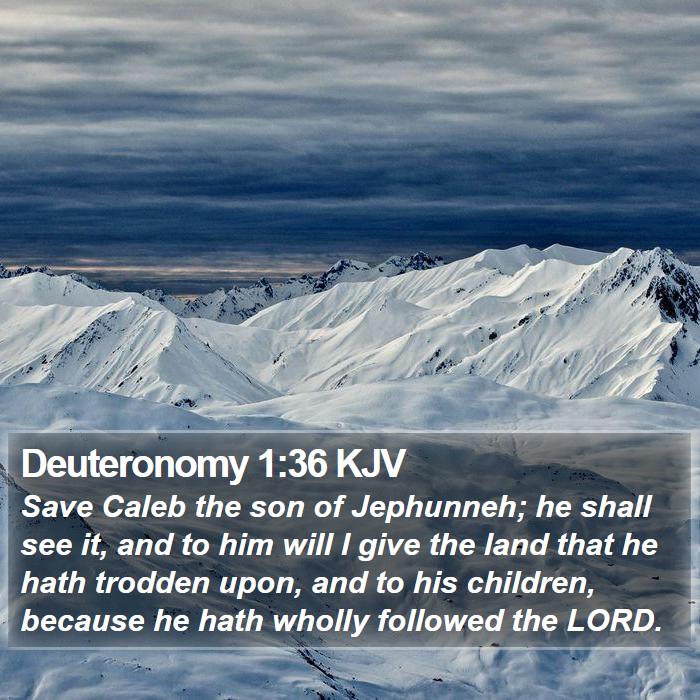 Deuteronomy 1:36 KJV Bible Study