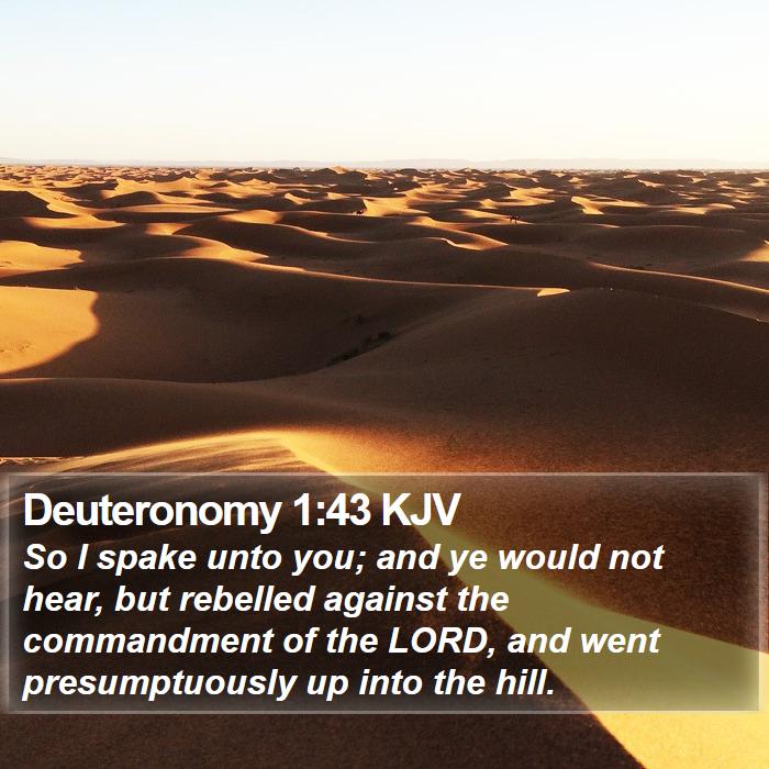 Deuteronomy 1:43 KJV Bible Study