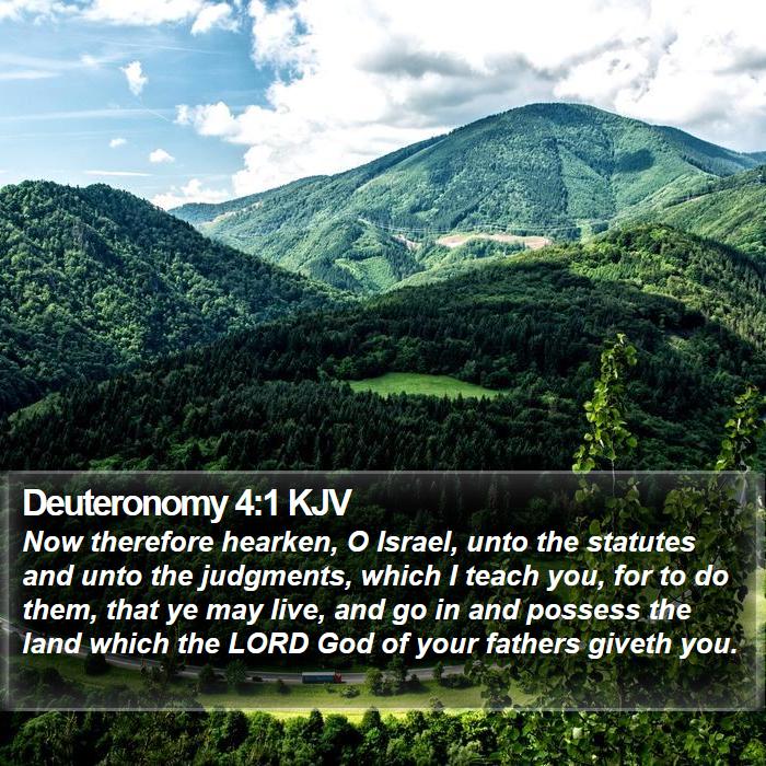 Deuteronomy 4:1 KJV Bible Study