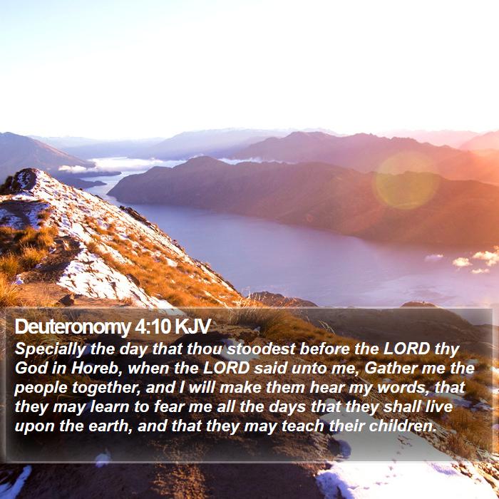 Deuteronomy 4:10 KJV Bible Study