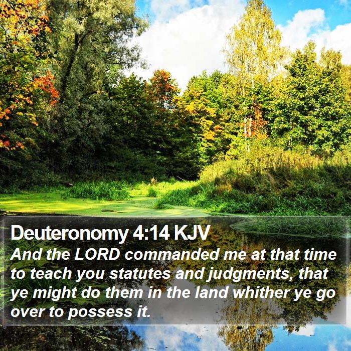 Deuteronomy 4:14 KJV Bible Study