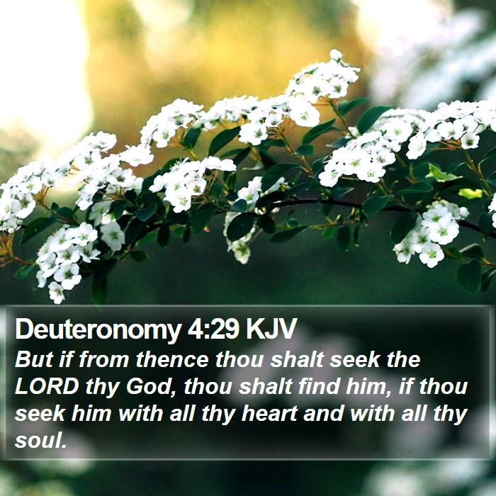 Deuteronomy 4:29 KJV Bible Study