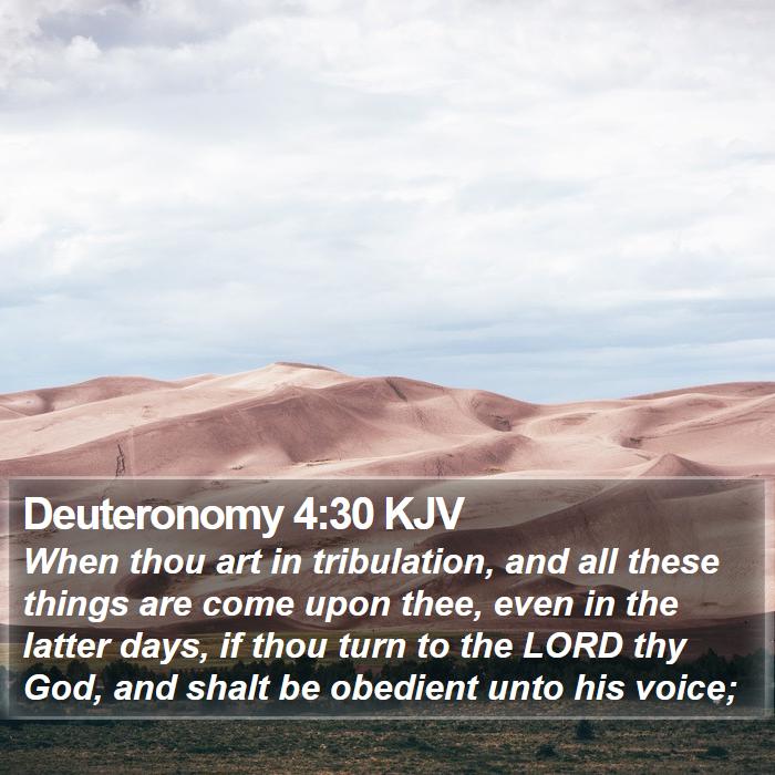 Deuteronomy 4:30 KJV Bible Study