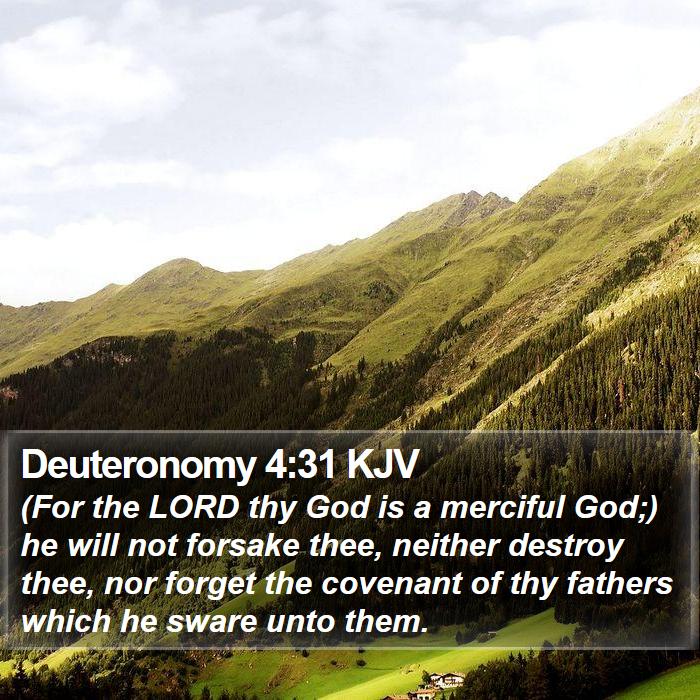 Deuteronomy 4:31 KJV Bible Study