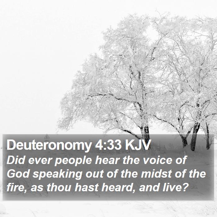 Deuteronomy 4:33 KJV Bible Study