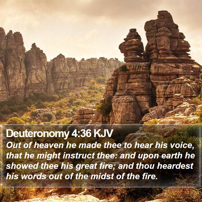 Deuteronomy 4:36 KJV Bible Study