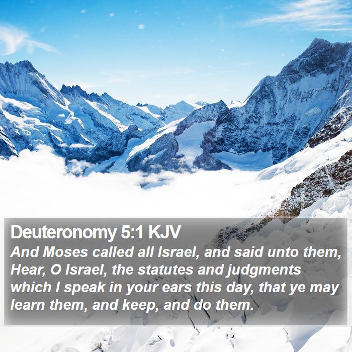 Deuteronomy 5:1 KJV Bible Study