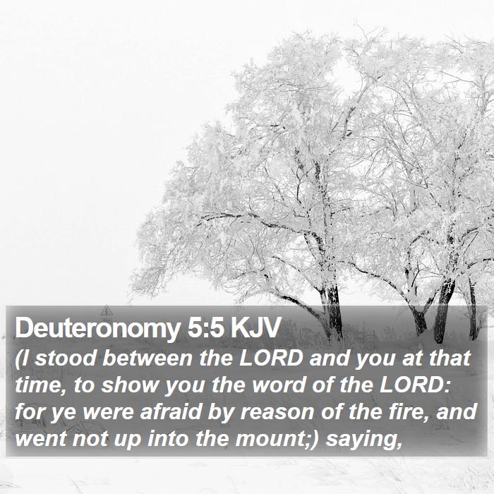 Deuteronomy 5:5 KJV Bible Study