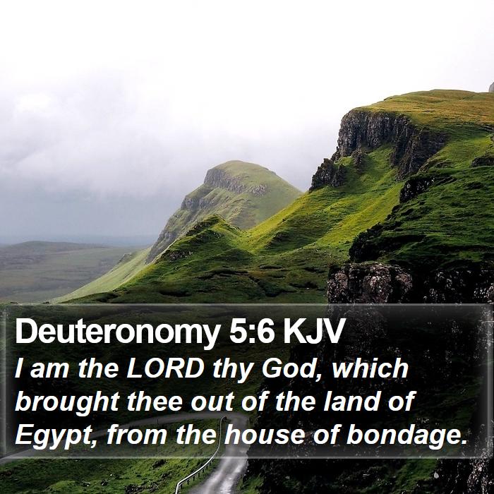 Deuteronomy 5:6 KJV Bible Study