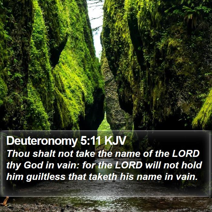 Deuteronomy 5:11 KJV Bible Study