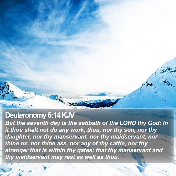 Deuteronomy 5:14 KJV Bible Study