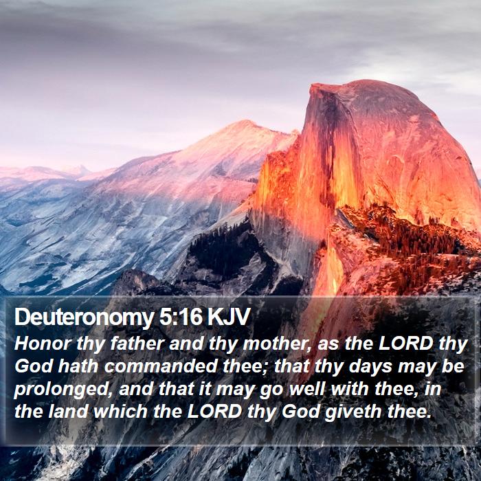 Deuteronomy 5:16 KJV Bible Study